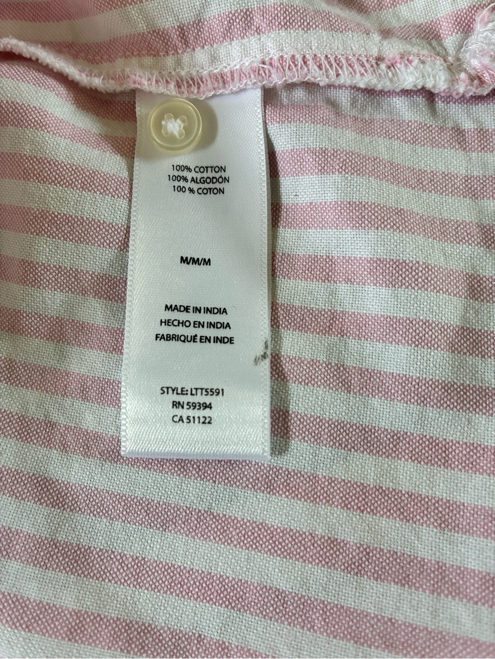 BeachLunchLounge Collection Pink and White Striped Button-Down Shirt - Picture 5 of 5